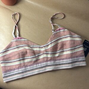 Lucky brand | linen crop top medium nwt